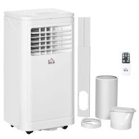 HOMCOM Portable Air Conditioner 8000 BTU AC Unit with Dehumidifier Fan Remote Control 24H Timer for 161Sq Ft Black