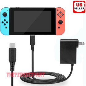 For Nintendo  AC Power Supply Adapter Home Wall Travel Charger Cable 2.4A (Option: Black)