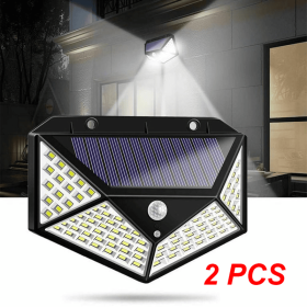 Solar Lights Outdoor Waterproof - Flood Lights With Motion Sensor, Courtyards, LED Solar Light For Streets, Courtyards,Parking Garages (Option: 2PCS)
