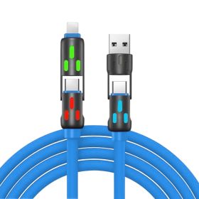 4N1 Fast Data Cable - 5 ft long (Color: Blue)